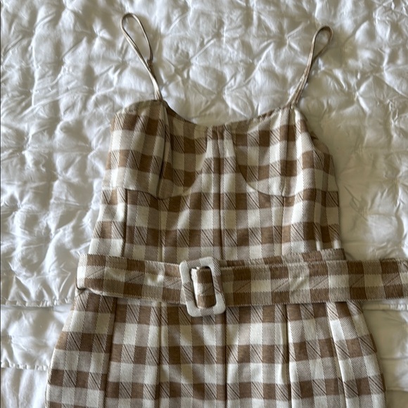 En Saison Beige Checkered Jumpsuit - Picture 4 of 6